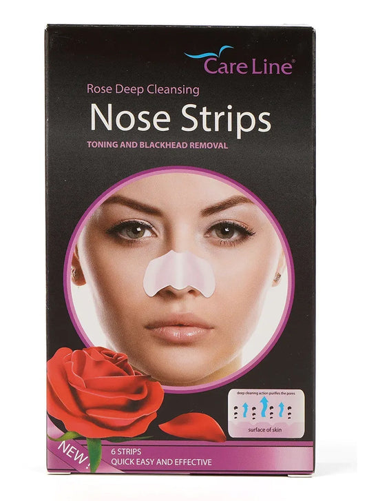 Care Line Nose Strips 6 Strips Rose Deep Cleansing Intlcosmetic