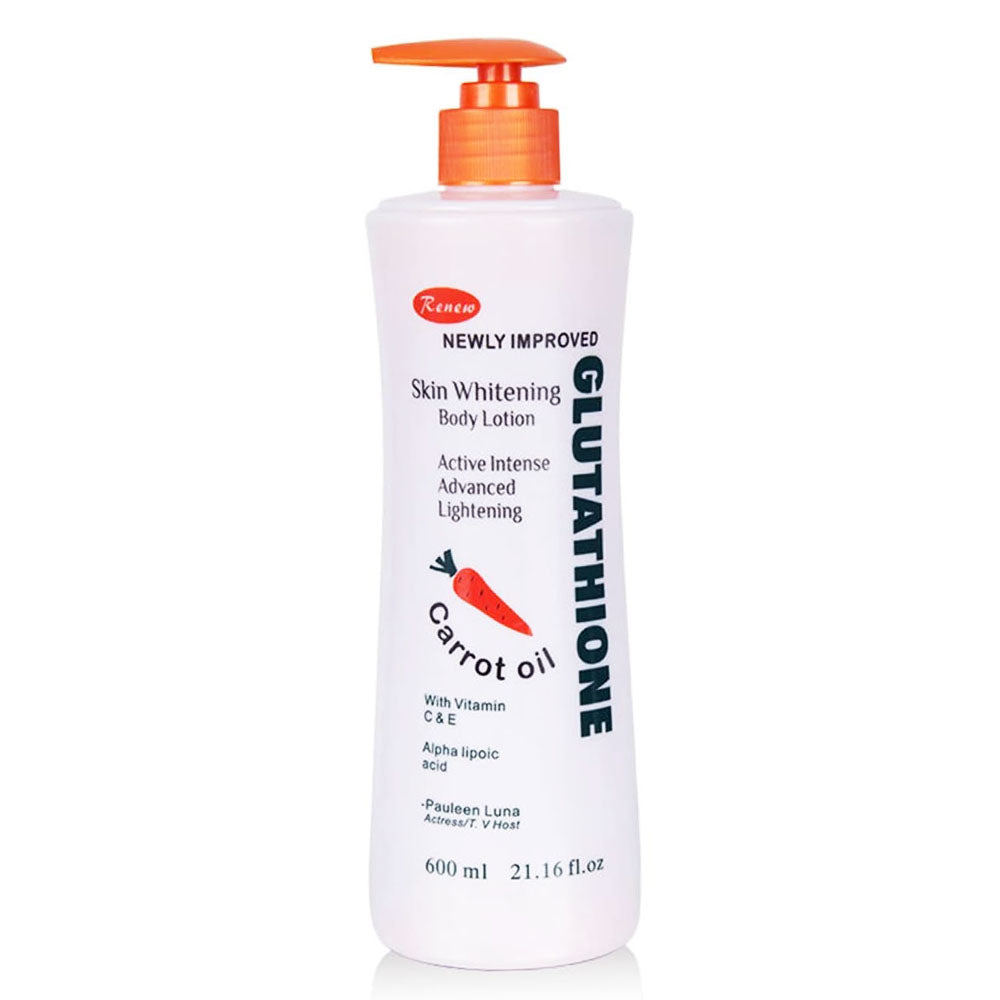 Glutathione Skin Whitening Body Lotion With Carrot Oil - 600 Ml Intlcosmetic