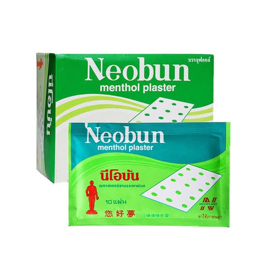 Neobun menthol plaster cool relief pain muscular 1box 20pcs