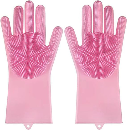 Cleaning Sponge Gloves with Scrubber for Dish Washing